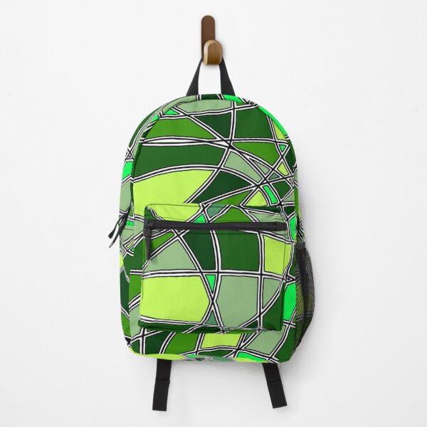 Item preview, Abstract Stained Glass Green Mosaic Geometric Pattern designed and sold by FioreDiCiliegio.