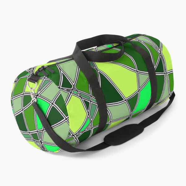 Item preview, Abstract Stained Glass Green Mosaic Geometric Pattern designed and sold by FioreDiCiliegio.