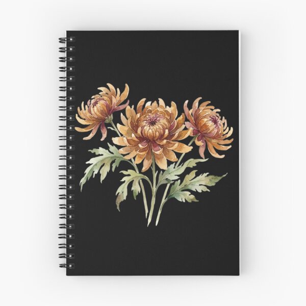 Item preview, Vintage Golden Chrysanthemum Botanical Watercolor Art designed and sold by bvdesignart.