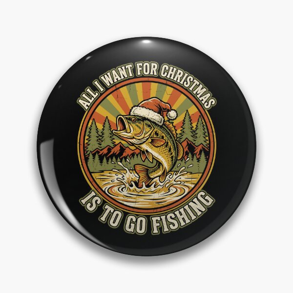 Item preview, All I Want For Christmas Is To Go Fishing Bass Santa Hat designed and sold by TeNovaStudio.
