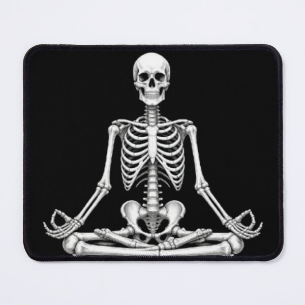 Item preview, Bones in Balance Skeleton Yoga T-Shirt | Funny Meditation Design designed and sold by OddySpud.apparel.