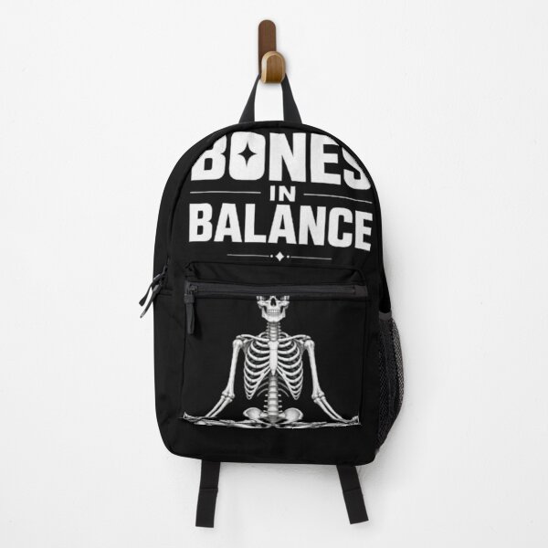 Item preview, Bones in Balance Skeleton Yoga T-Shirt | Funny Meditation Design designed and sold by OddySpud.apparel.