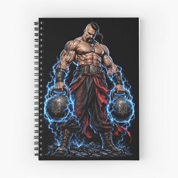 Item preview, Epic Cossack Warrior Heavy Kettlebell Gym Motivation designed and sold by ValhallaHub.