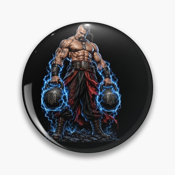Item preview, Epic Cossack Warrior Heavy Kettlebell Gym Motivation designed and sold by ValhallaHub.