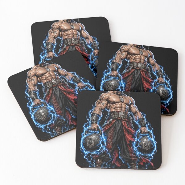 Item preview, Epic Cossack Warrior Heavy Kettlebell Gym Motivation designed and sold by ValhallaHub.