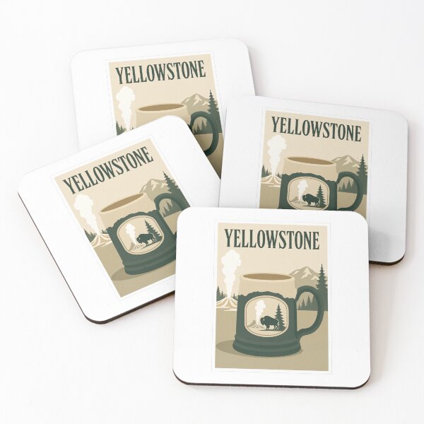 Item preview, Yellowstone Bison Souvenir Mug Travel Poster designed and sold by Beyond Destinations.