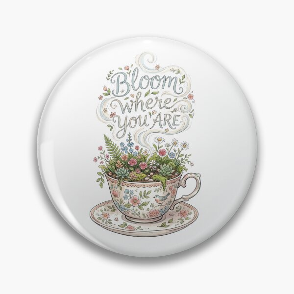 Item preview, Bloom Where You Are Teacup Garden Wildflowers Cottagecore Floral Tea Lover designed and sold by Sanan Israyilli.