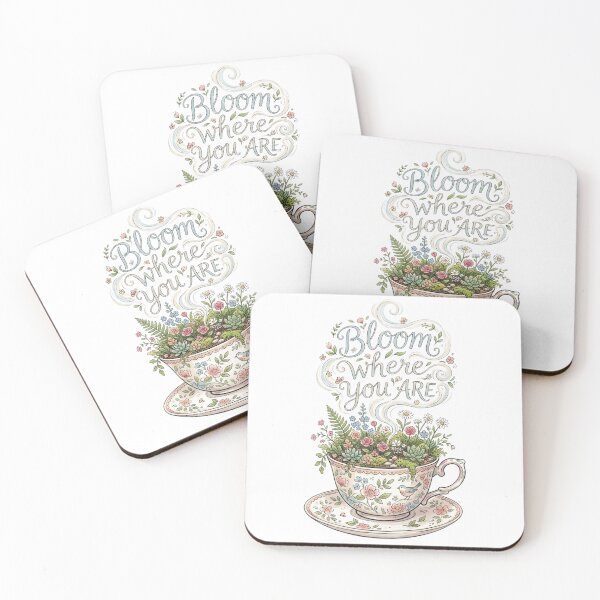 Item preview, Bloom Where You Are Teacup Garden Wildflowers Cottagecore Floral Tea Lover designed and sold by Sanan Israyilli.