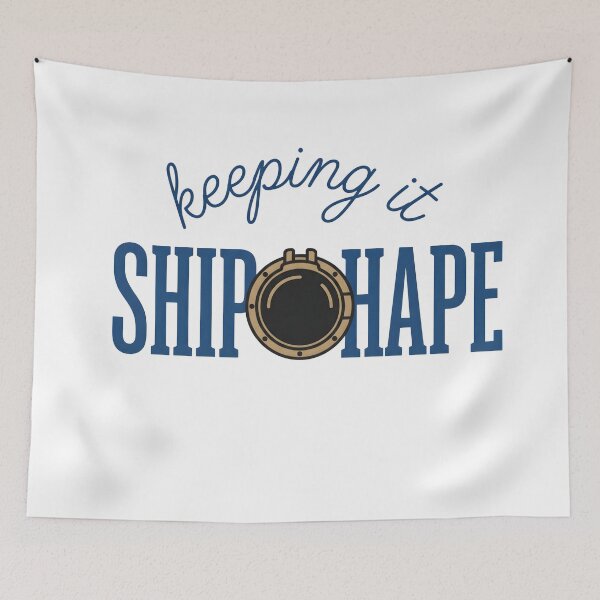 Item preview, Nautical Porthole Ship Typography Maritime Humor Design designed and sold by Everyday Vibe Studio.