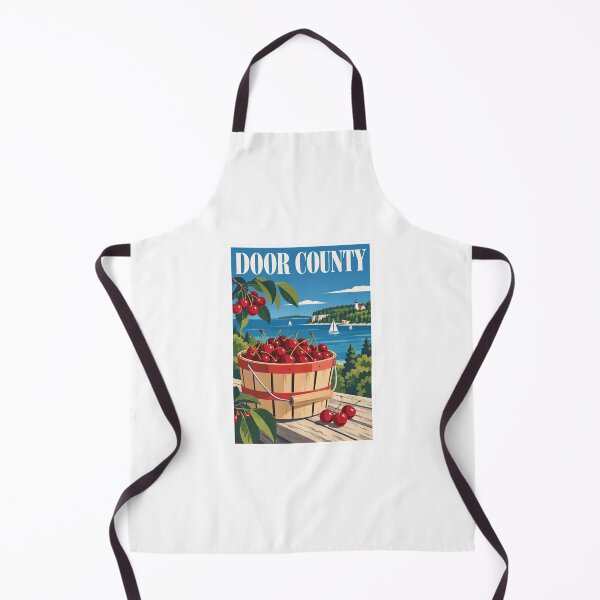 Item preview, Door County Cherry Bucket Travel Poster designed and sold by Beyond Destinations.