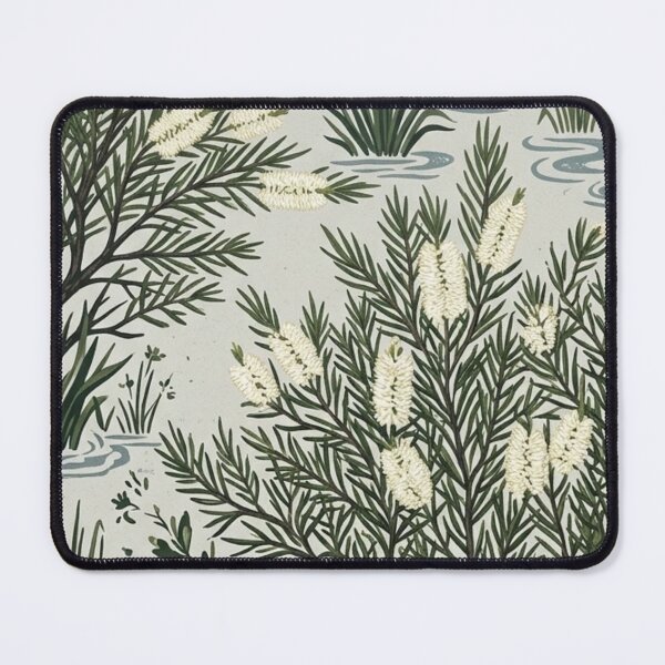 Item preview, Melaleuca Tea Tree Bush Etching Seamless Pattern designed and sold by Studio BC.