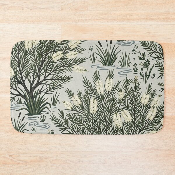 Item preview, Melaleuca Tea Tree Bush Etching Seamless Pattern designed and sold by Studio BC.