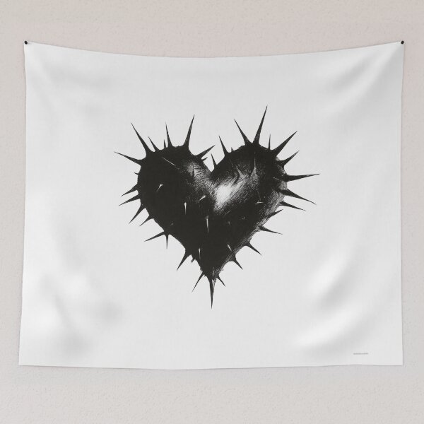 Item preview, Spiked Black Heart - Edgy Tattoo Style Design designed and sold by Audra-studio.
