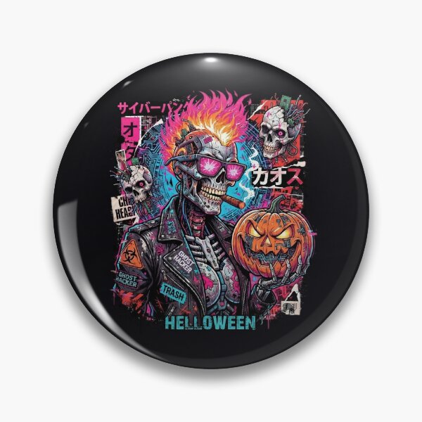 Item preview, Halloween Cyborg Skeleton Cigar Pumpkin Glasses designed and sold by Voodoo Store Paranormal Collections.