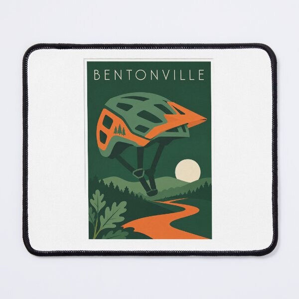 Item preview, Bentonville Mountain Bike Helmet Travel Poster designed and sold by Beyond Destinations.