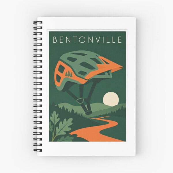 Item preview, Bentonville Mountain Bike Helmet Travel Poster designed and sold by Beyond Destinations.