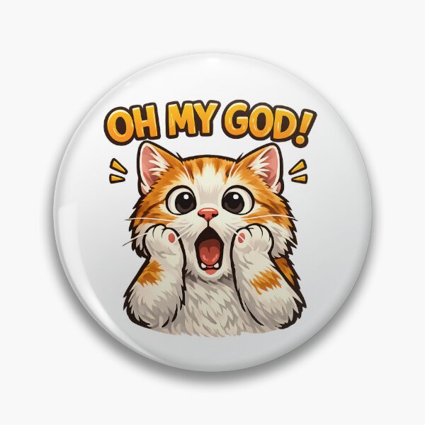 Item preview, Funny Oh My God Shocked Cat designed and sold by UvooArt.