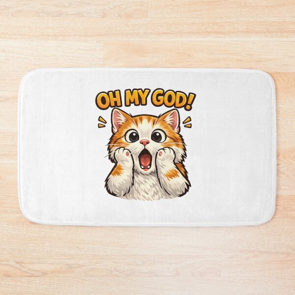 Item preview, Funny Oh My God Shocked Cat designed and sold by UvooArt.