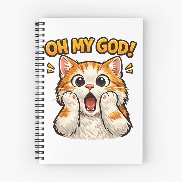 Item preview, Funny Oh My God Shocked Cat designed and sold by UvooArt.