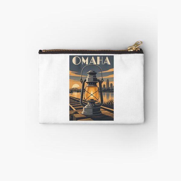 Item preview, Omaha Glowing Lantern Railway Travel Poster designed and sold by Beyond Destinations.