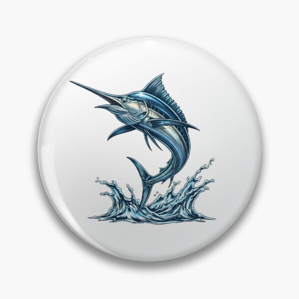 Item preview, Powerful blue marlin jumping out of the ocean water designed and sold by homydesign.