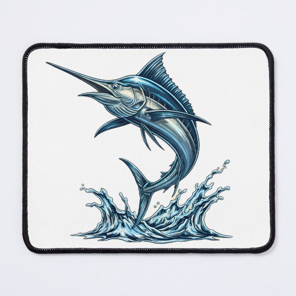 Item preview, Powerful blue marlin jumping out of the ocean water designed and sold by homydesign.