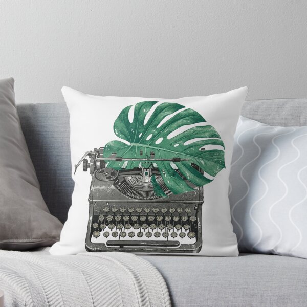 Item preview, Vintage Typewriter Monstera Leaf Writer Author Botanical Retro Distressed designed and sold by Sanan Israyilli.