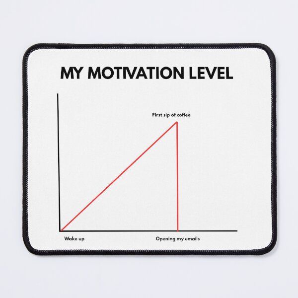 Item preview, My Motivation Level Funny Coffee Line Graph Meme designed and sold by Sizzle_Mart.