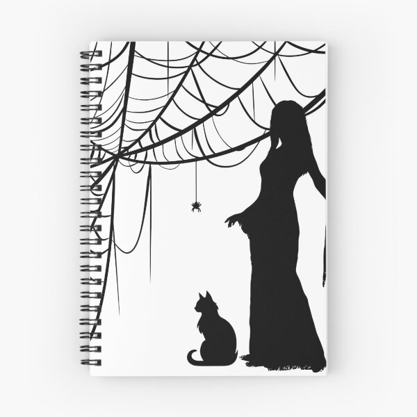 Item preview, Witch Cat Spiderweb Outline designed and sold by GeoGoose.