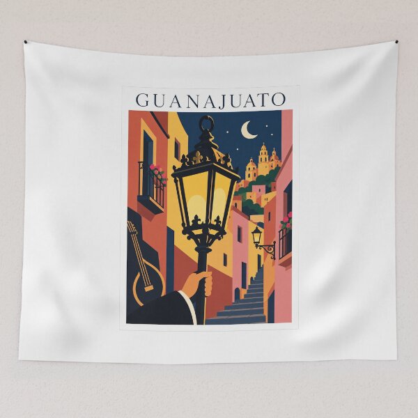 Item preview, Guanajuato Glowing Lantern Night Travel Poster designed and sold by Beyond Destinations.