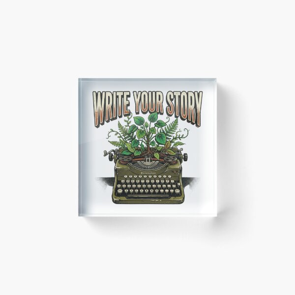 Item preview, Write Your Story Typewriter Plants Vines Author Gift Retro Writer Botanical designed and sold by Sanan Israyilli.