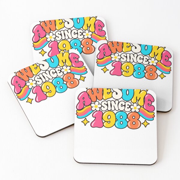 Item preview, Awesome Since 1988 Birthday Year Born Gift For Men Women designed and sold by drawwiika+44.