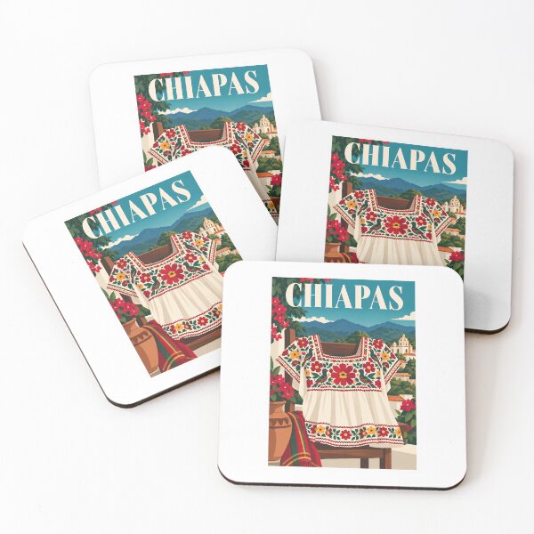 Item preview, Chiapas Floral Huipil Mexico Travel Poster designed and sold by Beyond Destinations.