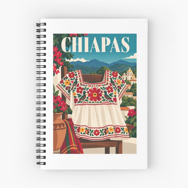 Item preview, Chiapas Floral Huipil Mexico Travel Poster designed and sold by Beyond Destinations.