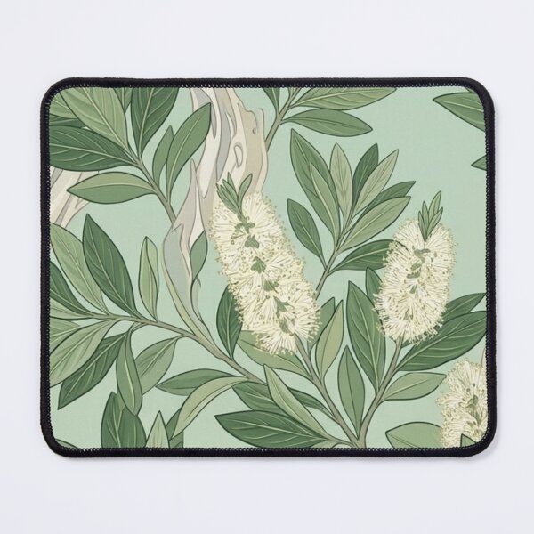 Item preview, White Bottlebrush & Sage Leaf Botanical Pattern designed and sold by Studio BC.