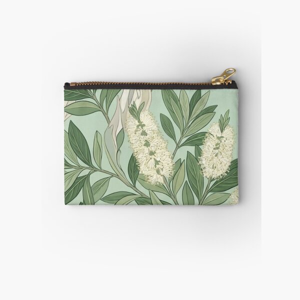 Item preview, White Bottlebrush & Sage Leaf Botanical Pattern designed and sold by Studio BC.