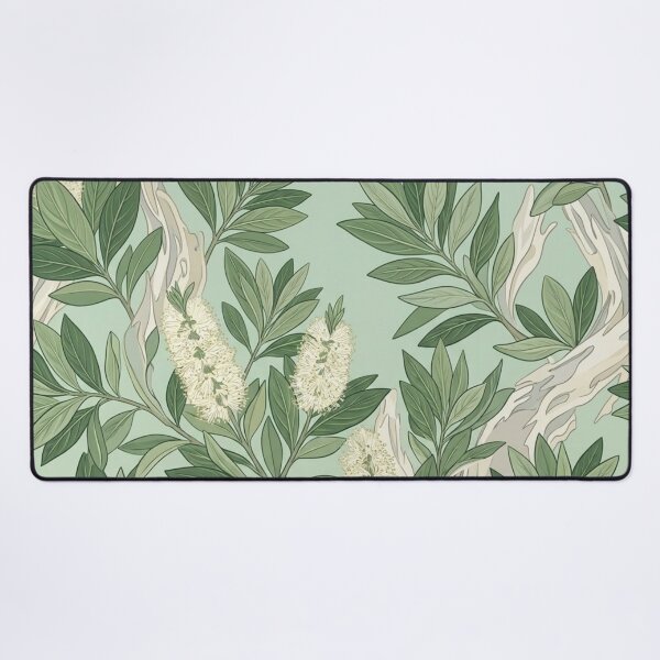 Item preview, White Bottlebrush & Sage Leaf Botanical Pattern designed and sold by Studio BC.