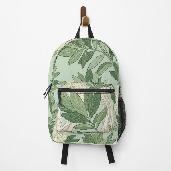 Item preview, White Bottlebrush & Sage Leaf Botanical Pattern designed and sold by Studio BC.