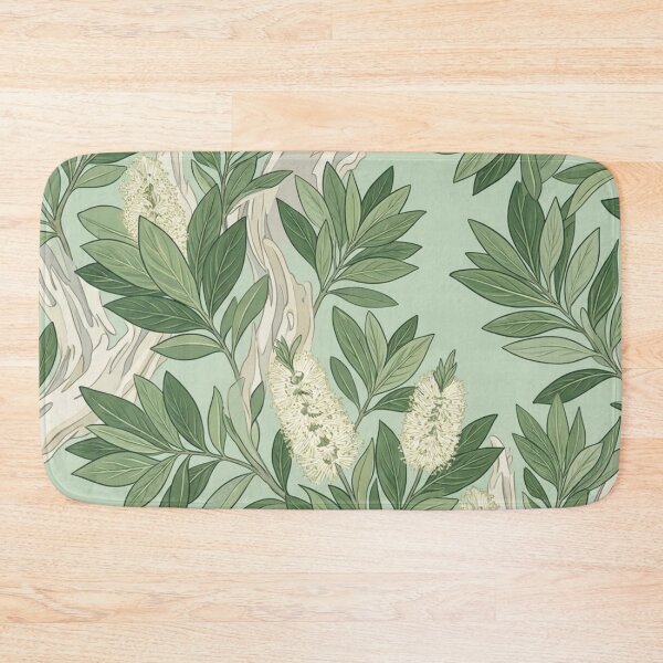 Item preview, White Bottlebrush & Sage Leaf Botanical Pattern designed and sold by Studio BC.