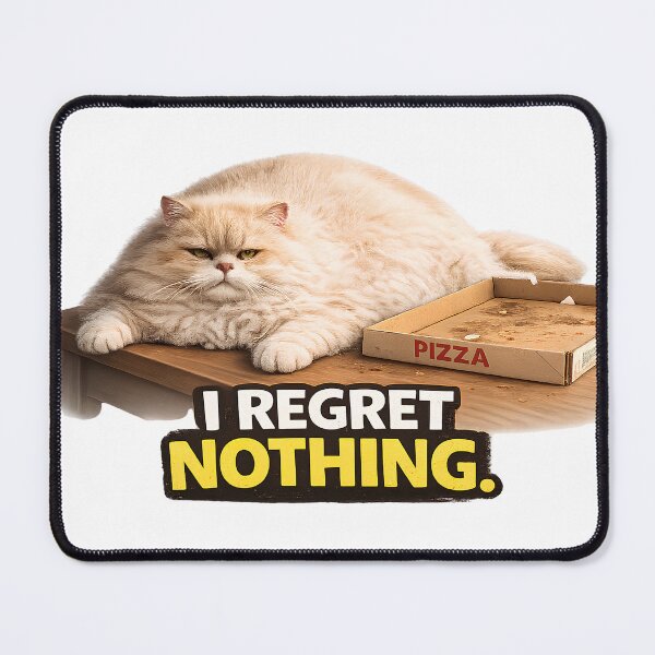 Item preview, Funny I Regret Nothing Pizza Cat designed and sold by UvooArt.
