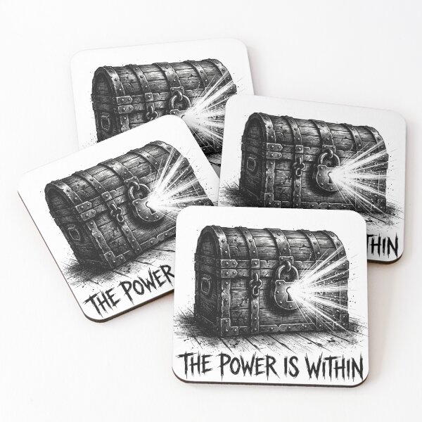 Item preview, The Power Is Within Treasure Chest Glowing Padlock Dark Grunge Motivational designed and sold by Sanan Israyilli.