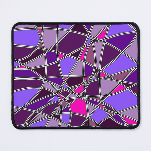 Item preview, Abstract Stained Glass Purple Pink Mosaic Geometric Pattern designed and sold by FioreDiCiliegio.