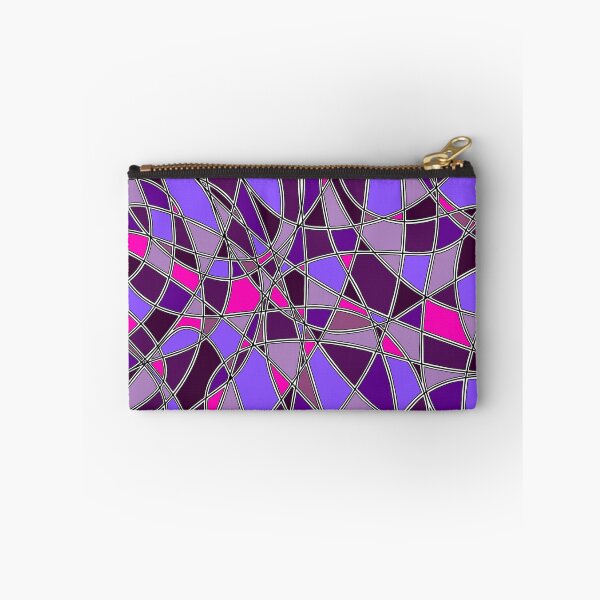 Item preview, Abstract Stained Glass Purple Pink Mosaic Geometric Pattern designed and sold by FioreDiCiliegio.