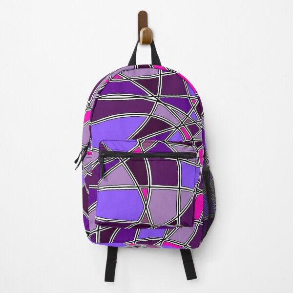 Item preview, Abstract Stained Glass Purple Pink Mosaic Geometric Pattern designed and sold by FioreDiCiliegio.