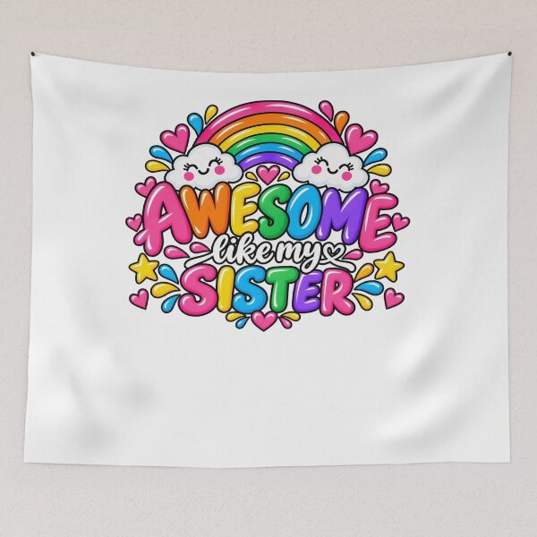 Item preview, Awesome Like My Sister Sibling Family Love Gift designed and sold by drawwiika+44.