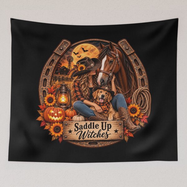 Item preview, Saddle Up Witches – Western Horse Halloween designed and sold by Quarterhorses.