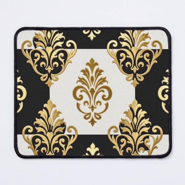 Item preview, Black, Mid White & Gold Damask designed and sold by DesignsByPrnces.
