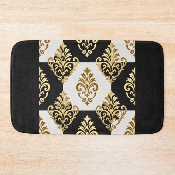 Item preview, Black, Mid White & Gold Damask designed and sold by DesignsByPrnces.