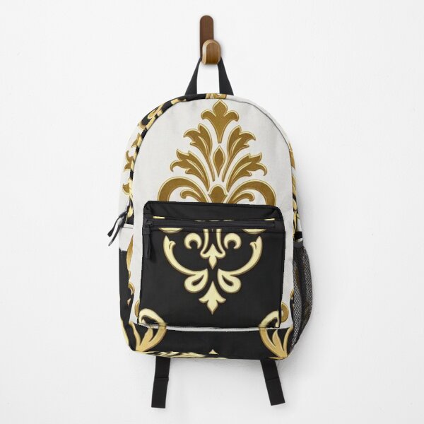 Item preview, Black, Mid White & Gold Damask designed and sold by DesignsByPrnces.