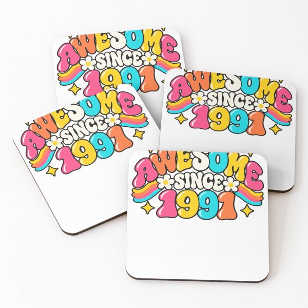Item preview, Awesome Since 1991 Birthday Gift For Men Women Born 1991 designed and sold by drawwiika+44.